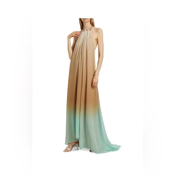 green prom dress fitted LaDivine S521 Prom Long Fitted Slit Formal Dress main image 0